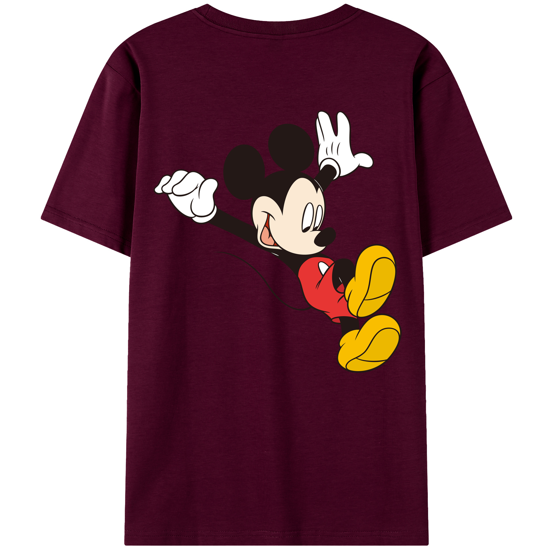 （画像用） ミッキーマウス Mickey Mouse レディース半袖Tシャツ(バックプリント)